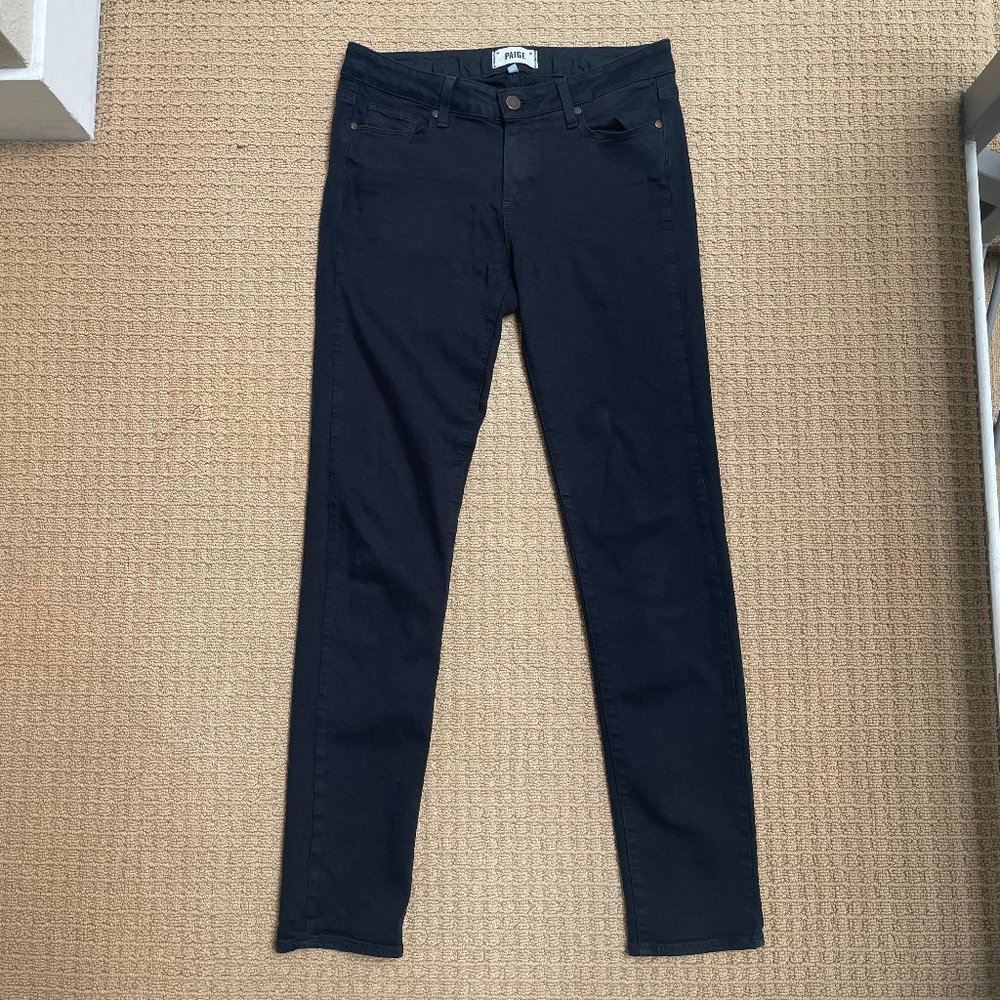 Paige Skyline Skinny Black Jeans Size 29